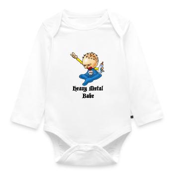 Heavy Metal Babe - Body Bébé bio manches longues - blanc - Devant