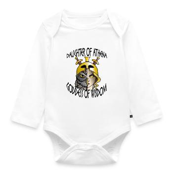 Daughter of Athena - Baby Bio-Langarm-Body - Weiß - Vorne
