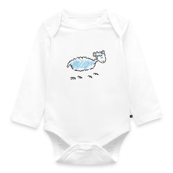 Dessine moi un mouton (Tshirt foncé) - Body Bébé bio manches longues - blanc - Devant
