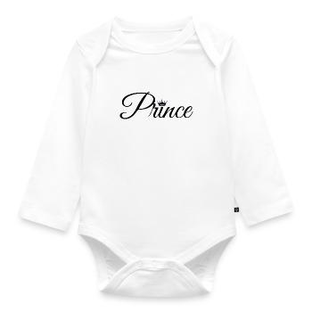 Prince - Organic Longsleeve Baby Bodysuit - white - Front