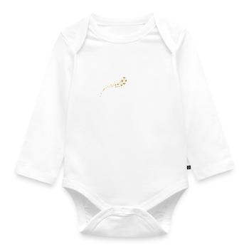Goldene Sternschnuppen - Baby Bio-Langarm-Body - Weiß - Vorne
