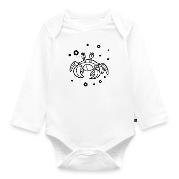 Krebs - Baby Bio-Langarm-Body - Weiß - Vorne
