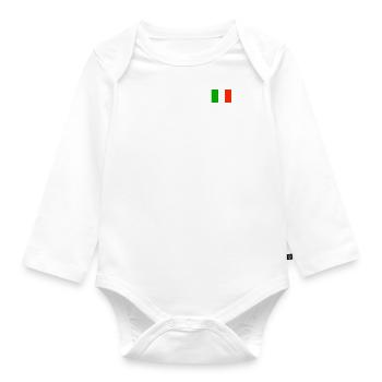 DRAPEAU ITALIEN - Body Bébé bio manches longues - blanc - Devant