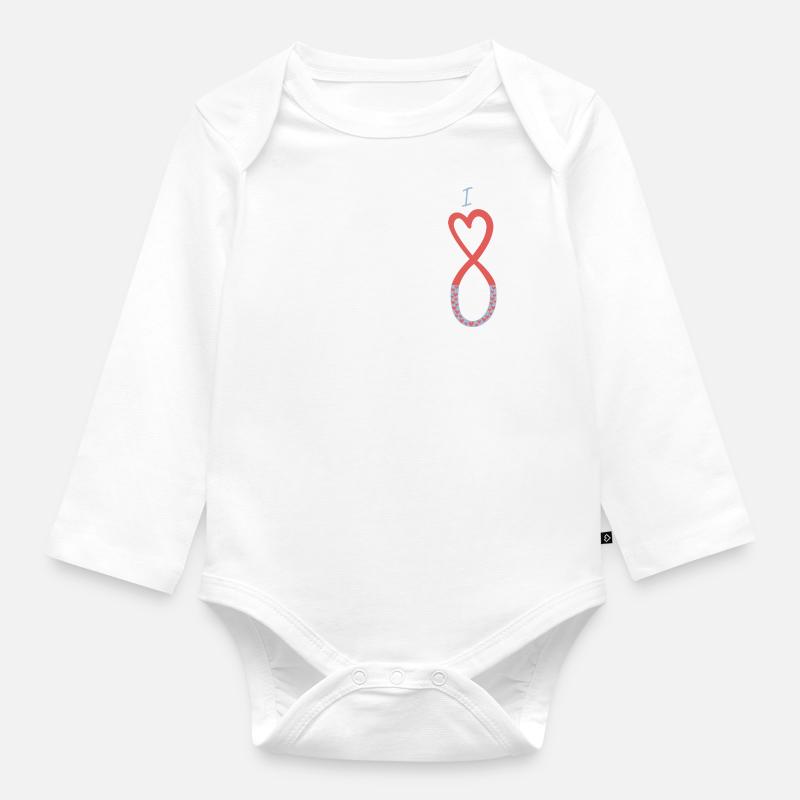 L’amour puissant - Body Bébé bio manches longues - blanc