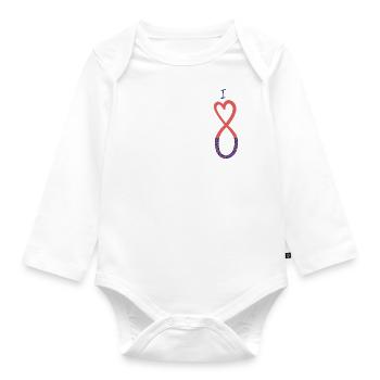 L’amour puissant - Body Bébé bio manches longues - blanc - Devant