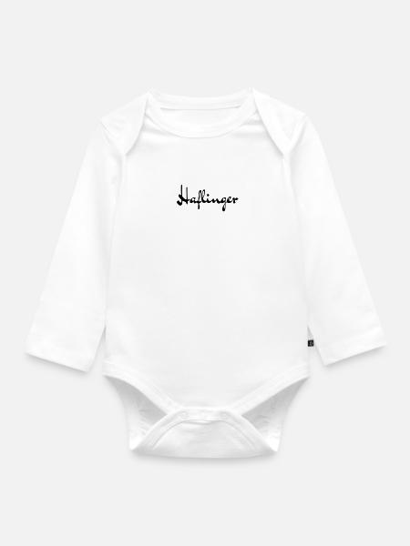 Haflingerherz - Baby Bio-Langarm-Body - Weiß