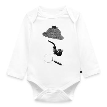Holmes 2 - Baby Bio-Langarm-Body - Weiß - Vorne
