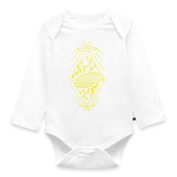 UFO ALIEN - Body Bébé bio manches longues - blanc - Devant
