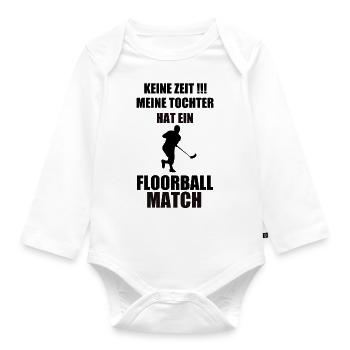 Floorball - Baby Bio-Langarm-Body - Weiß - Vorne