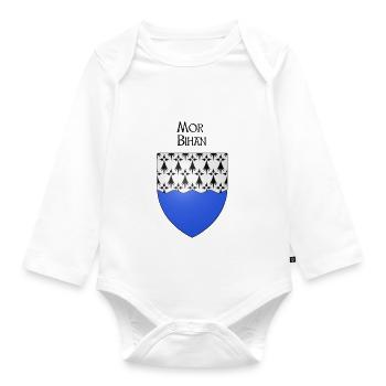 mehr Bihan - Baby Bio-Langarm-Body - Weiß - Vorne