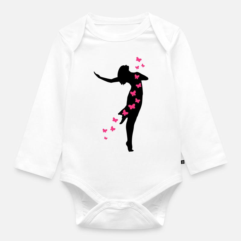 danseuse2 - Body Bébé bio manches longues - blanc