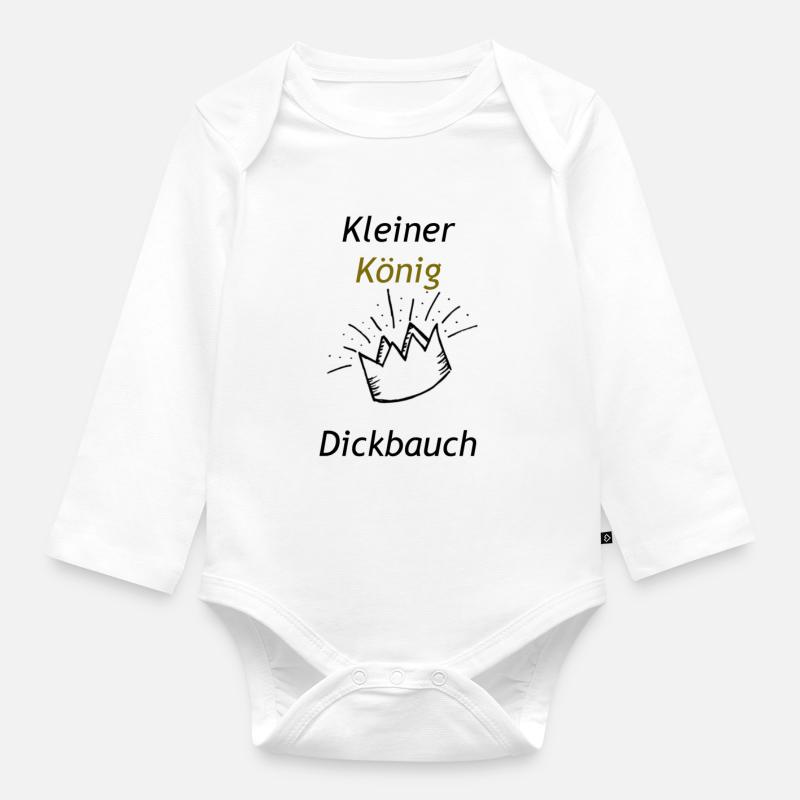 Petit roi dickbauch - Body Bébé bio manches longues - blanc