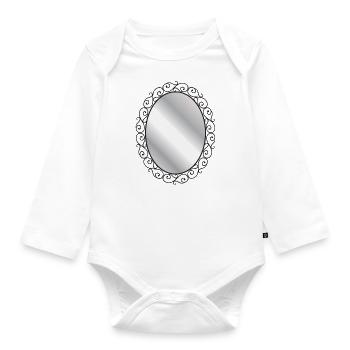 Mirror - Organic Longsleeve Baby Bodysuit - white - Front