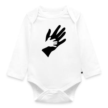 Hand - Baby Bio-Langarm-Body - Weiß - Vorne