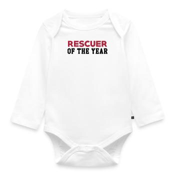 Erste Hilfe / Retter / Retterin / Arzt - Baby Bio-Langarm-Body - Weiß - Vorne