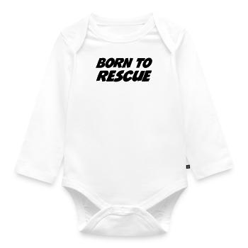 Erste Hilfe / Retter / Retterin / Arzt - Baby Bio-Langarm-Body - Weiß - Vorne