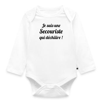 Erste Hilfe / Retter / Retterin / Arzt - Baby Bio-Langarm-Body - Weiß - Vorne