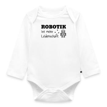 Robotics Robot Robotik Robotique Roboter - Organic Longsleeve Baby Bodysuit - white - Front