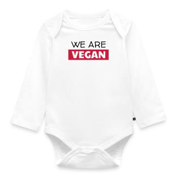 Vegetarier / Vegetarismus / Vegan / Vegetarierin - Baby Bio-Langarm-Body - Weiß - Vorne