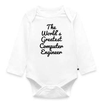 Computer / Informatiker / Aussenseiter / Ingenieur - Baby Bio-Langarm-Body - Weiß - Vorne