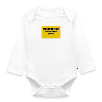 Außer Betrieb - Baby Bio-Langarm-Body - Weiß - Vorne