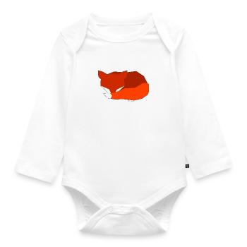 Luke the Fox - Organic Longsleeve Baby Bodysuit - white - Front