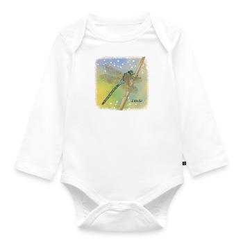 Libelle - Baby Bio-Langarm-Body - Weiß - Vorne