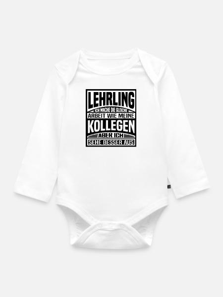 Azubi Lehrling Auszubildender Stift Ausbildung - Baby Bio-Langarm-Body - Weiß