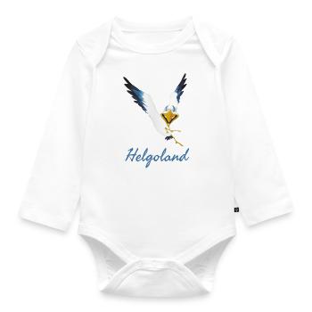Lachmöwe Helgoland - Baby Bio-Langarm-Body - Weiß - Vorne