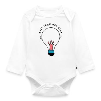 Lampe - Baby Bio-Langarm-Body - Weiß - Vorne