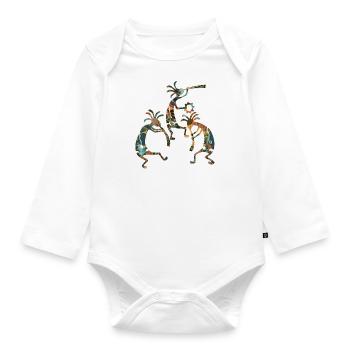 Native Americans - Cokopelli Musicans Trio 3 - Body Bébé bio manches longues - blanc - Devant