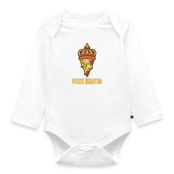 Maître de pizza drôle dicton Hobby Pizza Chef - Body Bébé bio manches longues - blanc - Devant