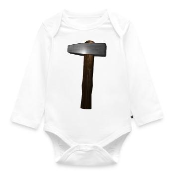 Hammer - Baby Bio-Langarm-Body - Weiß - Vorne