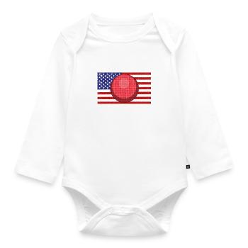 Penser à Kickball Ball Sports Kickball Player - Body Bébé bio manches longues - blanc - Devant