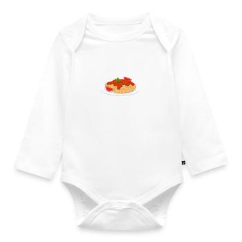 Spaghetti machen mich zu Completti Ironic Pasta - Baby Bio-Langarm-Body - Weiß - Vorne