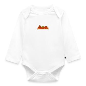 Pasta and Spaghetti Problems Forgetti - Organic Longsleeve Baby Bodysuit - white - Front