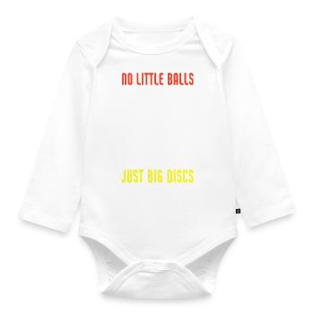 Just Big Discs Funny Disc Golf - Baby Bio-Langarm-Body - Weiß - Vorne