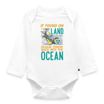 Funny Scuba Diving Scuba Diver - Baby Bio-Langarm-Body - Weiß - Vorne