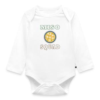 Nouilles Ramen de l'équipe Miso Squad Cuisine - Body Bébé bio manches longues - blanc - Devant