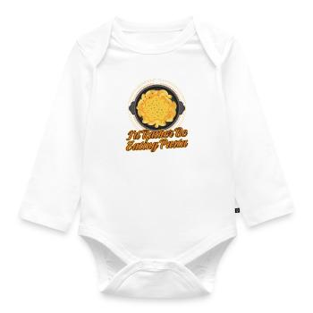 Plutôt manger des pâtes Cuisine italienne - Body Bébé bio manches longues - blanc - Devant