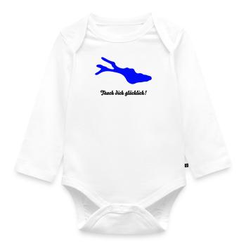 Tauch dich glücklich schwarz 18 11 2013 - Baby Bio-Langarm-Body - Weiß - Vorne