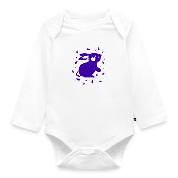 Rabbit - Rabbit - Nature Conservation - Organic Longsleeve Baby Bodysuit - white - Front