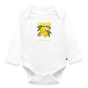 Lemon Squad Lemonade Summer Fruits Juice - Organic Longsleeve Baby Bodysuit - white - Front
