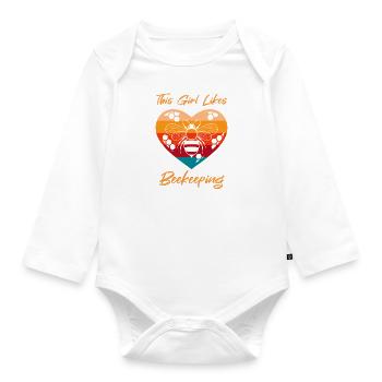 Fille aime l'apiculture Funny Apicer Honey - Body Bébé bio manches longues - blanc - Devant