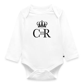 King Charles III - Baby Bio-Langarm-Body - Weiß - Vorne
