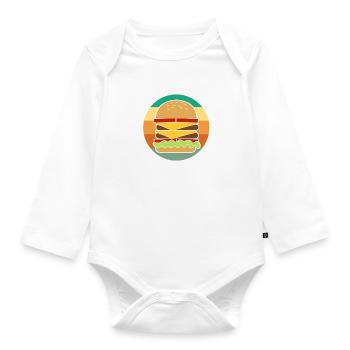 Nourriture délicieuse : Burger Hamburger Chef - Body Bébé bio manches longues - blanc - Devant