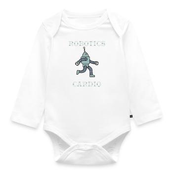 Robotik als Cardio Ironic Hobbyingenieur - Baby Bio-Langarm-Body - Weiß - Vorne