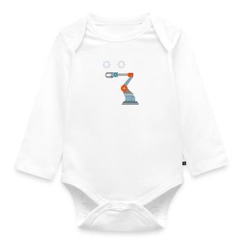 Un dicton ironique : ingénieur en robotique, - Body Bébé bio manches longues - blanc - Devant