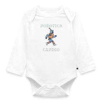 La robotique est mon ingénierie cardio-mécanique - Body Bébé bio manches longues - blanc - Devant