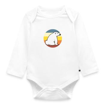 Eisbären bringen mich zum Lächeln Süße - Baby Bio-Langarm-Body - Weiß - Vorne